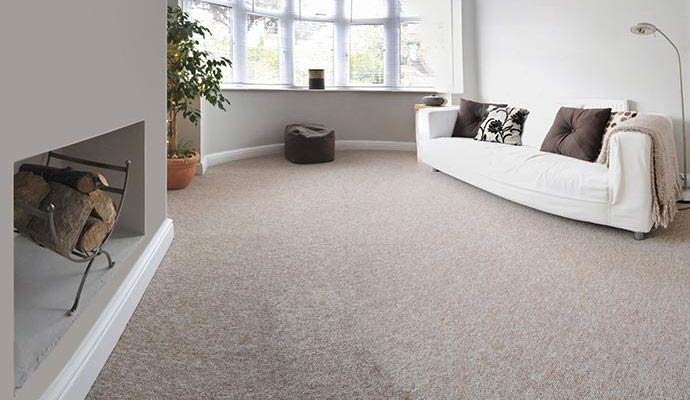 Carpet placed in living room area