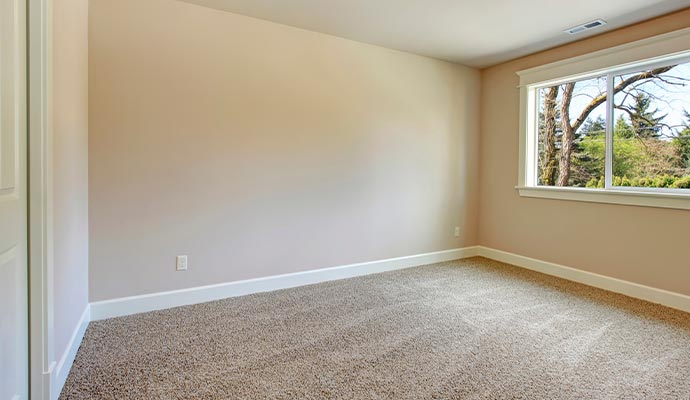 Clean carpet inside room floor