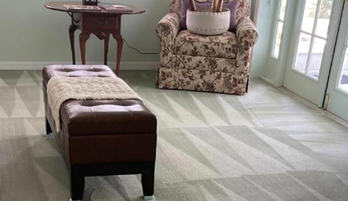 Clean carpet inside room