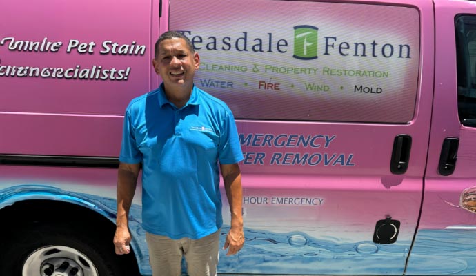 Teasdale Sarasota worker with service van