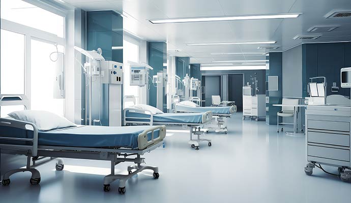 Clean hospital interior