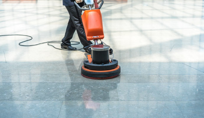 Floor cleaning in commercial space