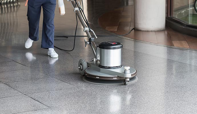 Commercial floor cleaning