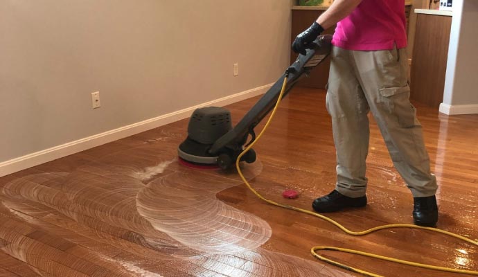 Wooden floor cleaning