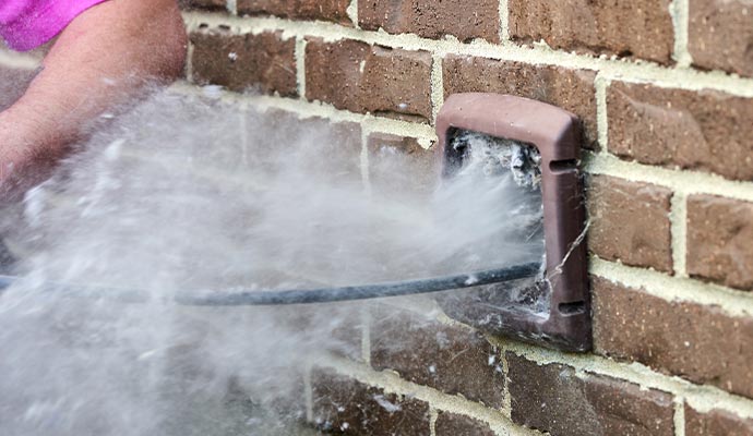 Professional dryer vent cleaning service