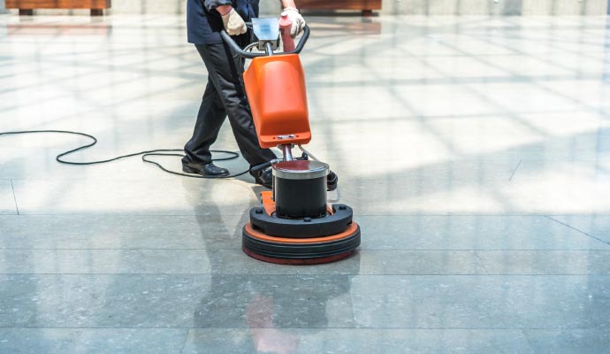 Commercial floor cleaning service