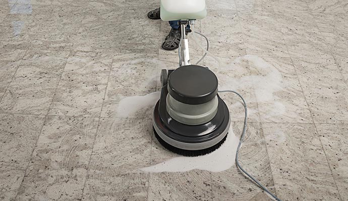 Marble floor polishing service