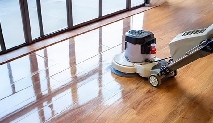 Wood floor cleaning service