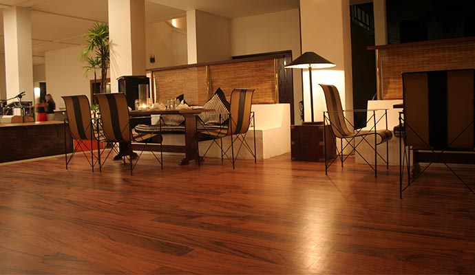 Laminate floor on commercial space