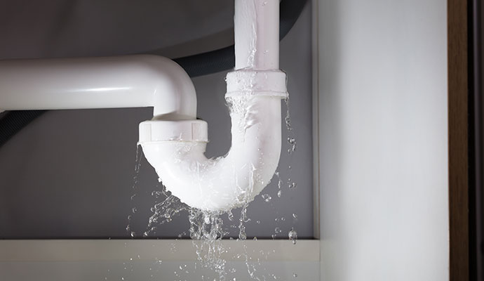 Leaking PVC P-trap under sink
