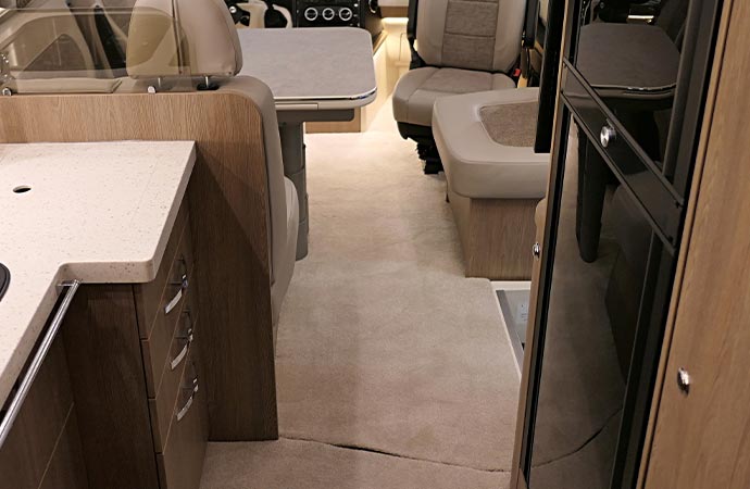 Leather clean carpet in rv van