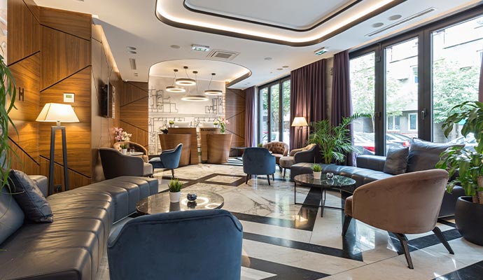 Luxurious reception area