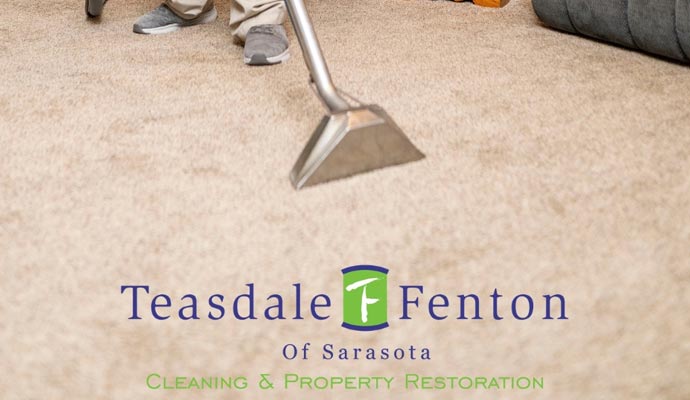 Professional carpet cleaning with cleaning machine