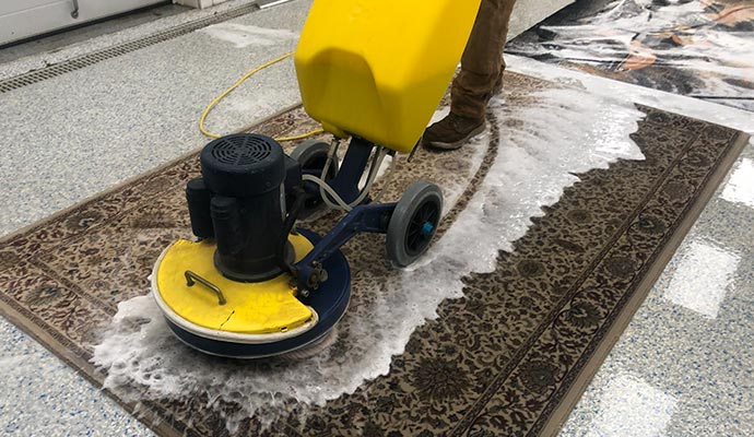 Professional deep cleaning service for rug