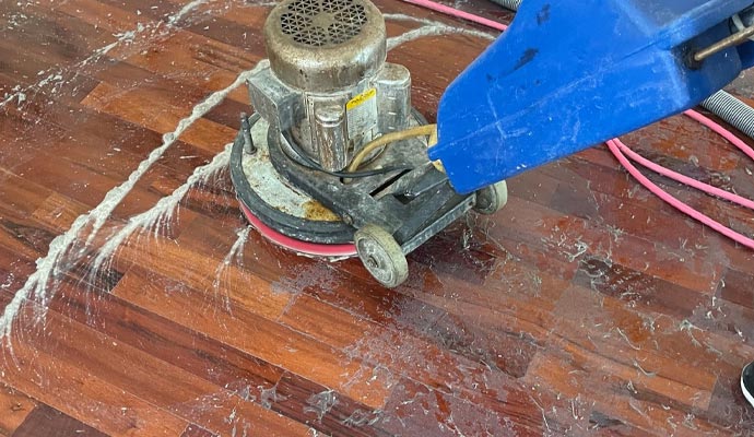 Professional laminate floor cleaning