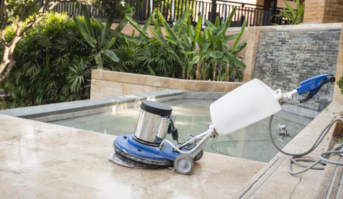 Professional stone floor cleaning