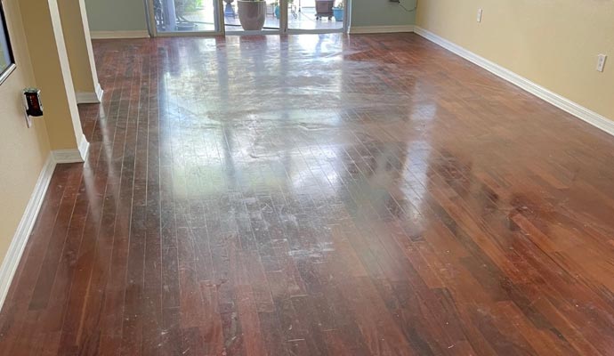 Repaired wood floor