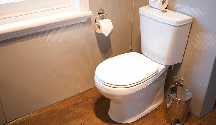 Interior of a clean toilet