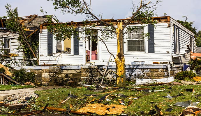 Tornado damaged property