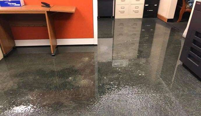 Water damaged floor