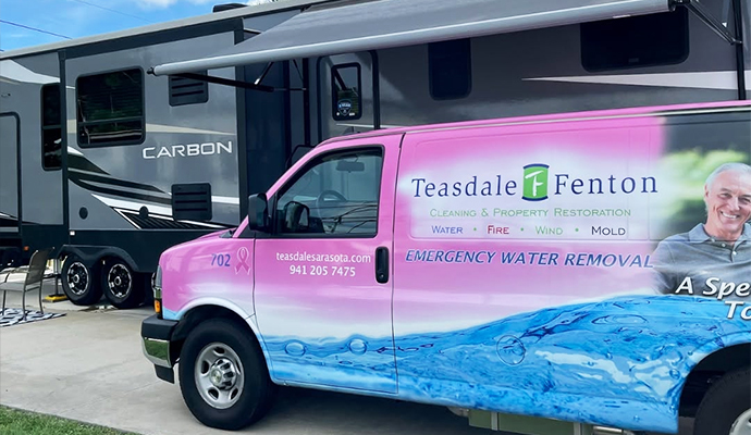 Teasdale Fenton emergency water removal van