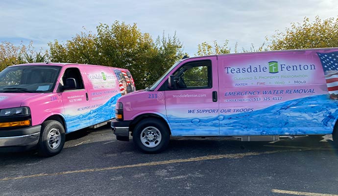 Teasdale Fenton cleaning and restoration vehicle