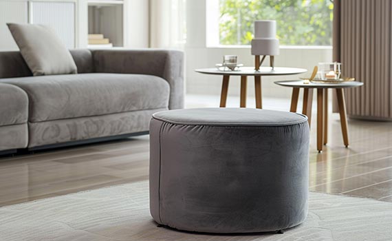 A clean ottoman