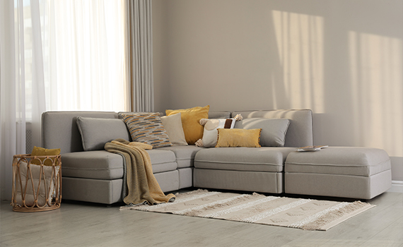 A professional cleaning furniture