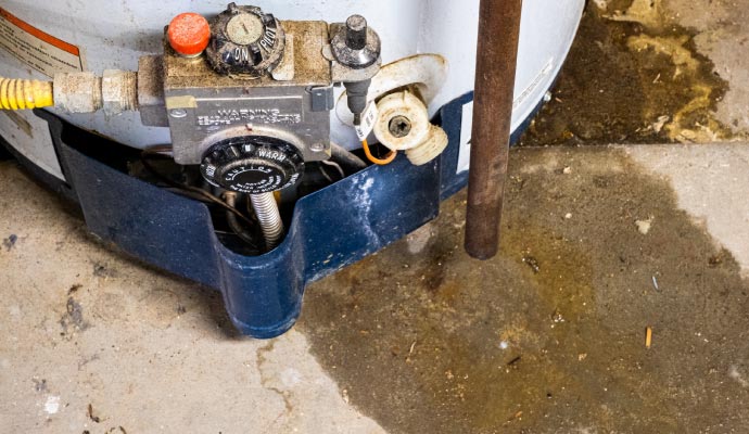 Water leaking from water heater