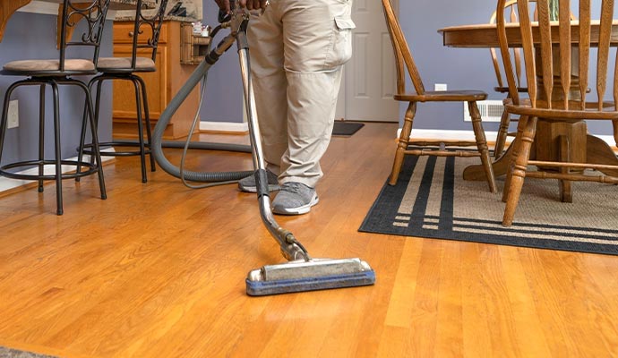 Wood floor cleaning service